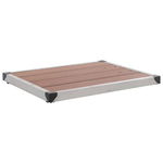 Cădiță de duș de exterior maro 80x62 cm WPC și oțel inoxidabil, Casa Practica
