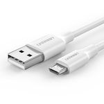 Cablu USB-Micro/USB, UGREEN, QC 3.0, 2.4A, 2m, Alb