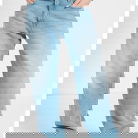 Love Moschino, Blugi lejeri cu talie medie, Albastru deschis, 30