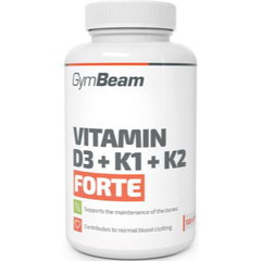 Supliment Alimentar Vitamina D3+K1+K2 FORTE, GymBeam, 120 caps