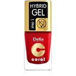 Delia Cosmetics Coral Nail Enamel Hybrid Gel lac de unghii sub forma de gel culoare 01 11 ml, Delia Cosmetics
