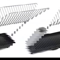 Uscător de vase cu 2 niveluri Joseph Joseph 85084, gura de scurgere, suport pentru ustensile, gri, Joseph Joseph