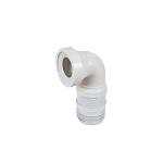 Racord WC Eurociere, flexibil, extensibil, insertie metalica, alb, cot 90°, 33-50 cm, Eurociere