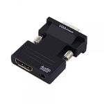 Adaptor Hdmi mama to VGA tata convertor cu audio ce suporta semnal 1080P negru, Compatibil