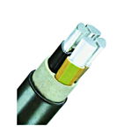 Cablu energie, Al, PVC+PE, 0,6/1kV E-AY2Y-J* 4x95 SE negru, Schrack