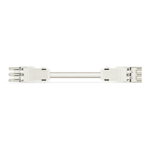 pre-assembled interconnecting cable; Eca; Socket/plug; 3-pole; Cod. A; H05Z1Z1-F 3G 1.5 mm²; 2 m; 1,50 mm²; white, Wago