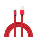 Cablu Micro USB Ruby Edition, 1 m, 2.4 A, Rosu, General