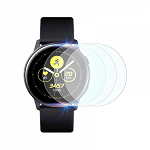 Set 3 folii de protectie ecran pentru Samsung Galaxy Watch Active 2 40mm 1.2 inch full size din hidrogel, krasscom
