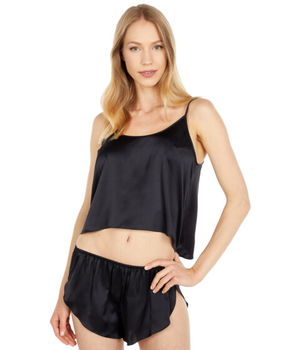 Imbracaminte Femei Journelle Celine Silk Open Back Cami Noir, Journelle