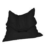 Fotoliu tip Perna Magic Pillow - Teteron Black (pretabil si la exterior) umplut cu perle polistiren