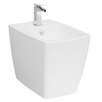 Bideu pe pardoseala 56cm, cu orificiu pentru baterie, fara orificii laterale, alb, alb mat   5659B001-0288, Vitra