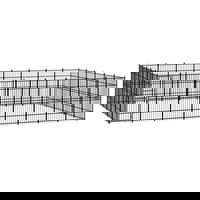 Gossi padoc pentru caini de exterior, 44,24 m2, otel, Gossi