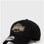New Era șapcă de baseball din bumbac Los Angeles Lakers culoarea negru, cu imprimeu, 60364419, New Era
