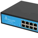 Switch EXTRALINK VICTOR 8-port GbE Managed PoE Switch (8x Gig LAN
