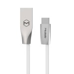 Cablu Type-C Mcdodo Zn-Link Silver White (1.5m, 2.4A max)