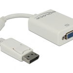 Adaptor Delock DisplayPort la VGA 61766 Alb 61766