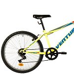Bicicleta Copii Venture 2419, Cadru 350mm, Roti 24", Frana V-Brake (Galben)