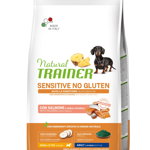 NATURAL TRAINER Sensitive No Gluten, XS-S, Somon, hrană uscată monoproteică câini, sistem digestiv, 7kg, NATURAL TRAINER
