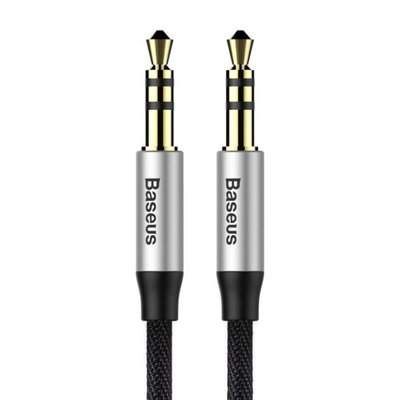 Accesorii Audio Hi-Fi Baseus Cablu audio 3,5 mm mini Jack AUX, 1m, Negru/Argintiu