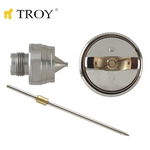 Pistol de vopsit cu aer comprimat alimentare prin suctiune Troy 18678, 1000 ml, Ø1.8mm
