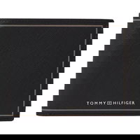 Portofel Mare pentru Bărbați Tommy Hilfiger Th Saffiano Cc And Coin AM0AM11859 Negru, Tommy Hilfiger