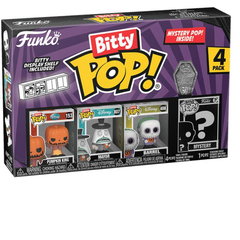 Set 4 figurine Funko Bitty POP! Disney: The Nightmare Before Christmas 30th - Pumpkin King, Mayor, Barrel, figurina surpriza