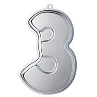 Forma tort cifra 3 Kitchen Craft, 30 cm, aluminiu, SDICPANTHREE, Argintiu