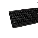 Tastatura cu usb Spacer 104 taste anti-spill neagra, Spacer