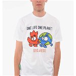 DSQUARED2 One Life One Planet Printed Crewneck T-Shirt White, DSQUARED2