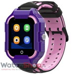 Smartwatch copii, Garett, Neon 4G, Curea cauciuc, Compatibil Android/iOS, GPS, Buton SOS, 1.4", Mov