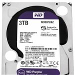 Hard Disk Desktop Western Digital WD Purple Surveillance 3TB 5400RPM SATA3 64MB, Western Digital