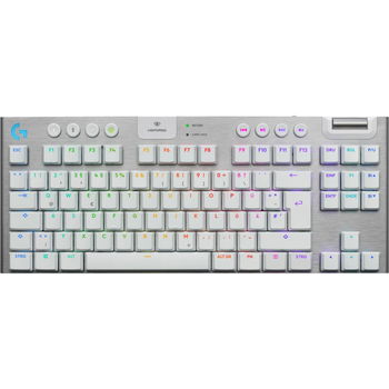 Tastatură mecanică Logitech - G915 X Lightspeed TKL Low-Profile, fără fir , Tactile, RGB, alb
