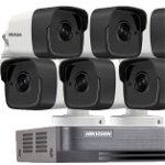 Kit complet supraveghere video Hikvision 8 camere 5 MP, IR 40, HDD 2TB, HIKVISIONKIT