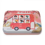 Puzzle din Lemn cu Masini in Cutie Metalica Montessori - Nurio, Nurio