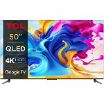 Televizor TCL QLED 55C645, 139 cm, Smart Google TV, 4K Ultra HD, Clasa G (Model 2023)