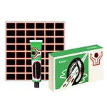 Set 1 x 48 bucăți petice 24 x 33 mm, adeziv vulcanizare RS4803, ideal pentru reparații anvelope, 