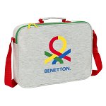 ghiozdan de școală Benetton Pop Gri (38 x 28 x 6 cm), Benetton