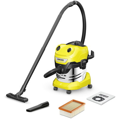 Aspirator cu sac Karcher WD 4 V-20/5/22, aspirare umeda si uscata, 20 l, 1100 W, 1.628-209.0