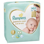 Scutece pentru bebelusi Premium Care, Marimea 2, 4-8 kg, 23 bucati, Pampers, Pampers
