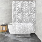 Perdea dus Kleine Wolke Cristallo, model abstract, transparent, plastic ecologic, 180x200cm, Cod 34174, 