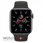 Apple Watch SE, GPS, Cellular, Carcasa Space Gray Aluminium 44mm, Black Sport Band