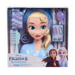 Papusa Elsa Frozen 2, Styling Head - Manechin pentru coafat cu accesorii incluse, Disney Frozen 2