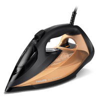 Philips Fier de Calcat PHILIPS Seria 7000 DST7040/80, 2800W, 250g/min, 300ml, Talpa SteamGlide Elite, Auriu-Negru, Philips