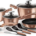 Set oale marmorate 11 piese Rose Gold Berlinger Haus BH 6160