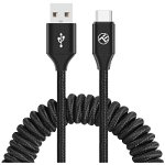 Cablu Tellur incarcare-sincronizare, USB to Type-C, 3A, 1.8m, Negru, Tellur