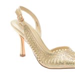 Pantofi eleganti EPICA BY MENBUR aurii, 24723, din material textil si piele ecologica, Epica By Menbur