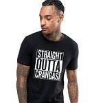 Tricou negru barbati - Straight Outta Crangasi, 2XL