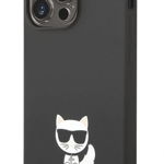 Husa de protectie Karl Lagerfeld Liquid Silicone Choupette NFT pentru iPhone 14 Pro, Negru