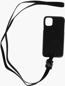 Moncler Iphone 11 Cover With Neck Strap Black