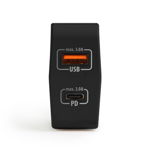 Adaptor de retea USB + Type-C PD18W cu incarcare rapida - negru